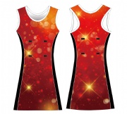 Yellow color sublimated customized OEM netball wear