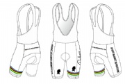 White color sublimated cycling short, cycling bib short with power band cuff