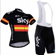2017 pro team SKY cycling wear, cycling set with cycling bib short